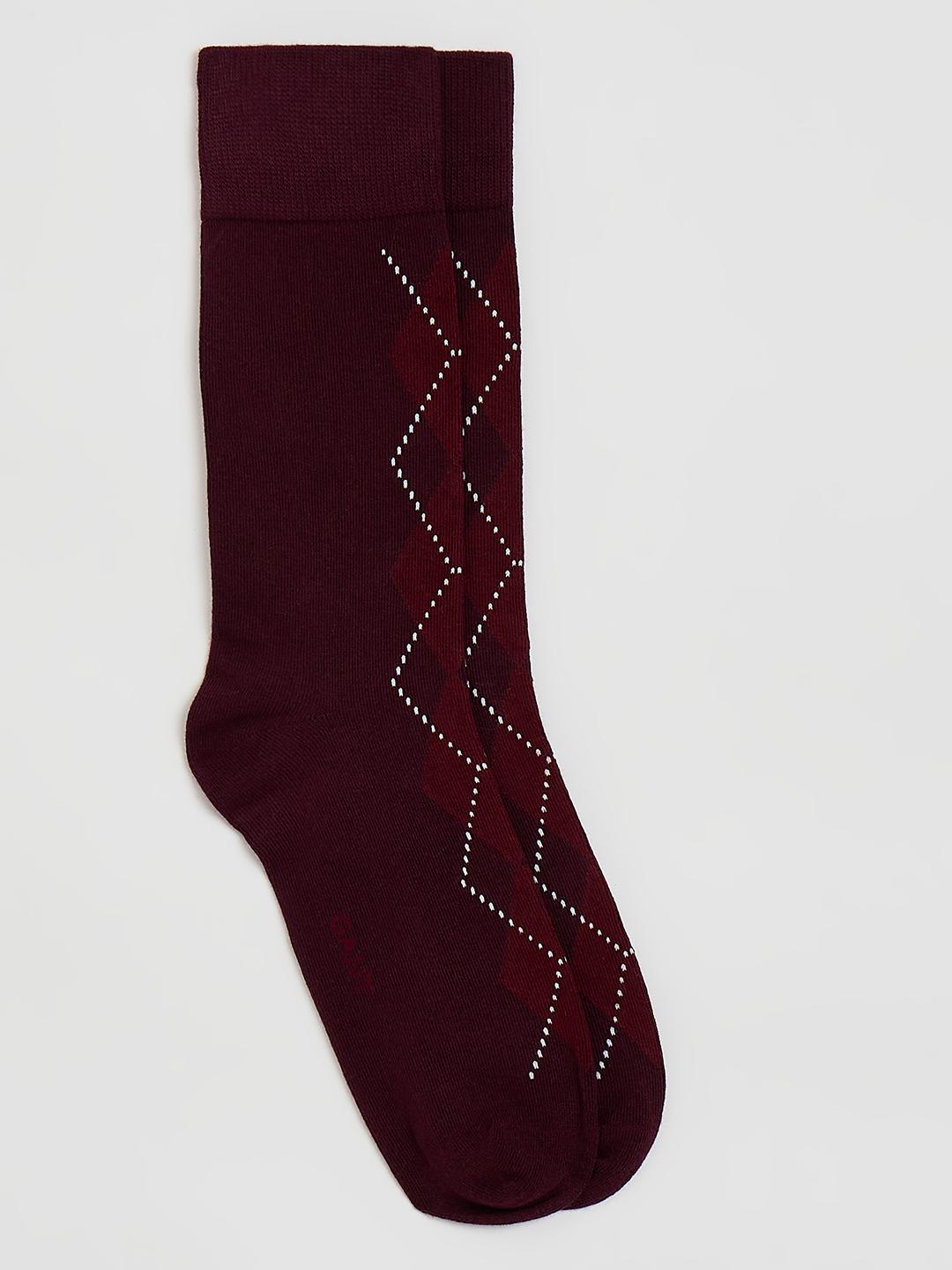 Gant Men Dark Wine Argyle Regular Fit Socks
