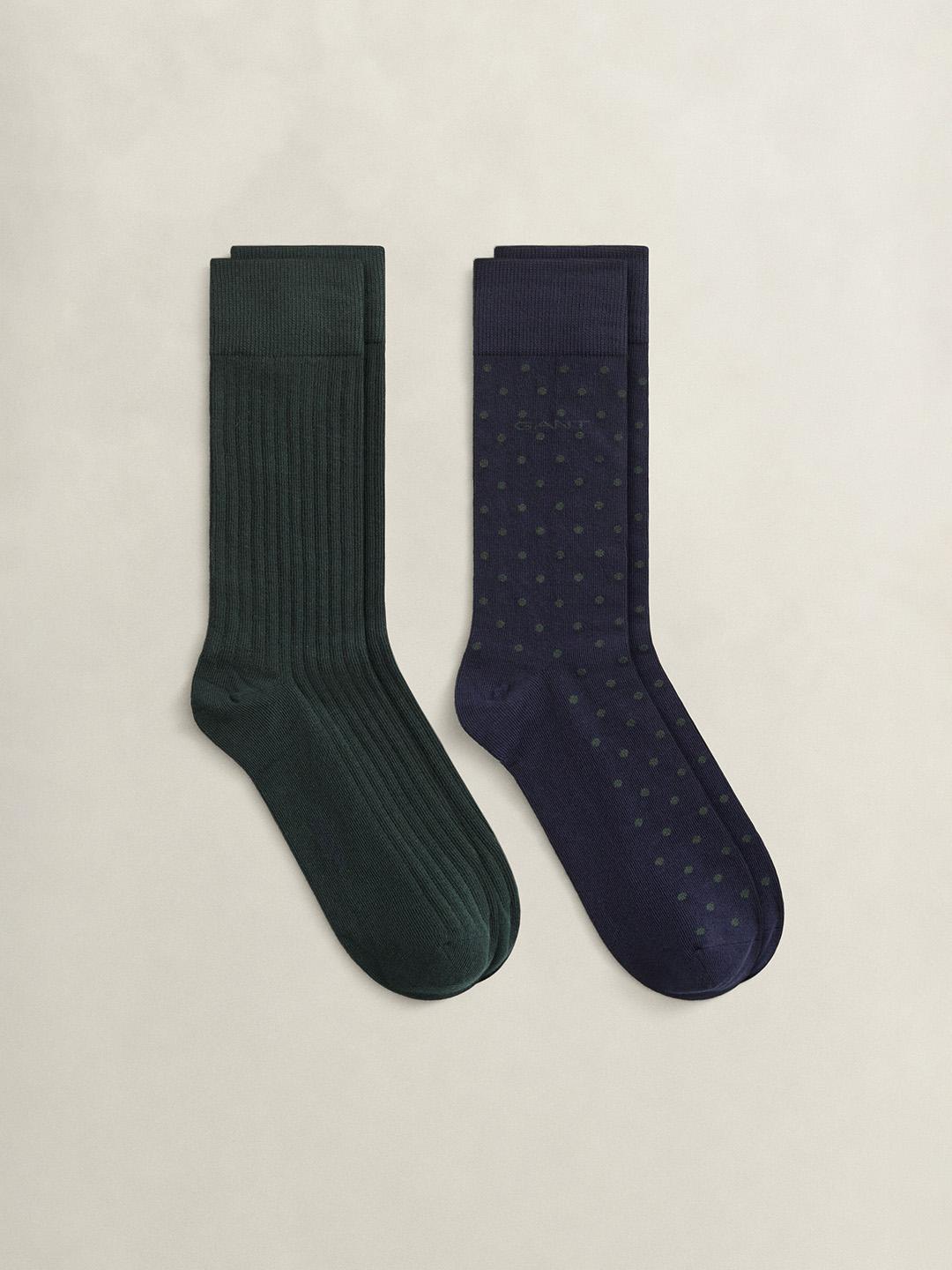 Gant Men Multicolour Regular Fit Solid Socks - Pack Of 2