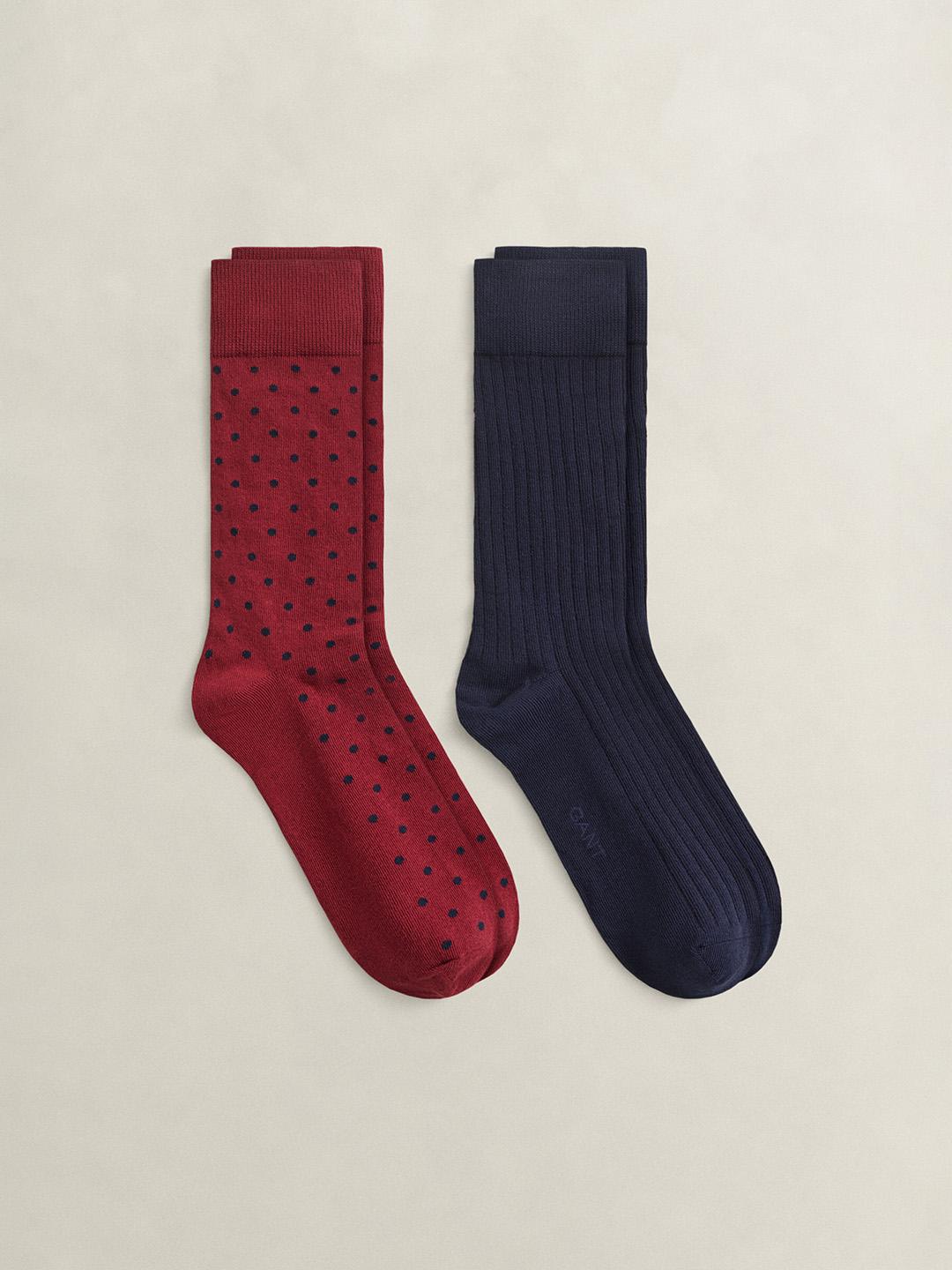 Gant Men Multicolour Regular Fit Solid Socks - Pack Of 2