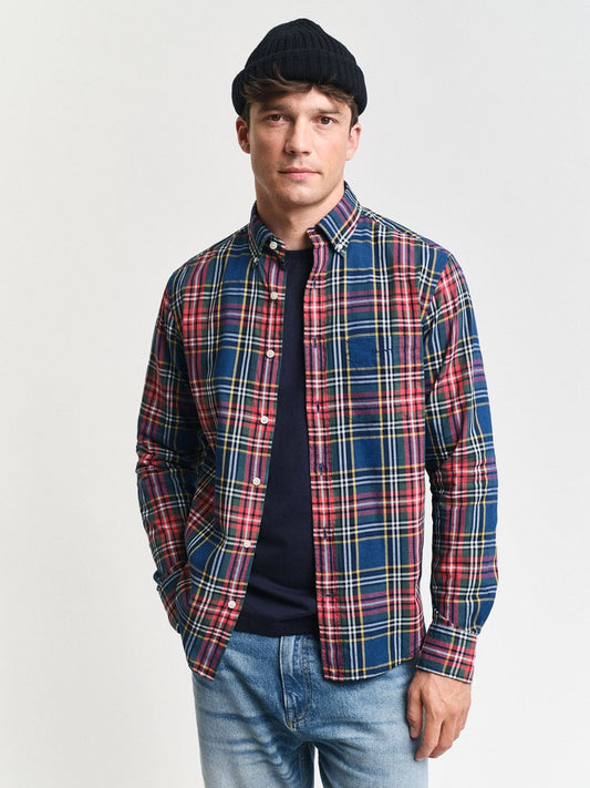 Gant Men Multicolour Checked Regular Fit Pure Cotton Shirt
