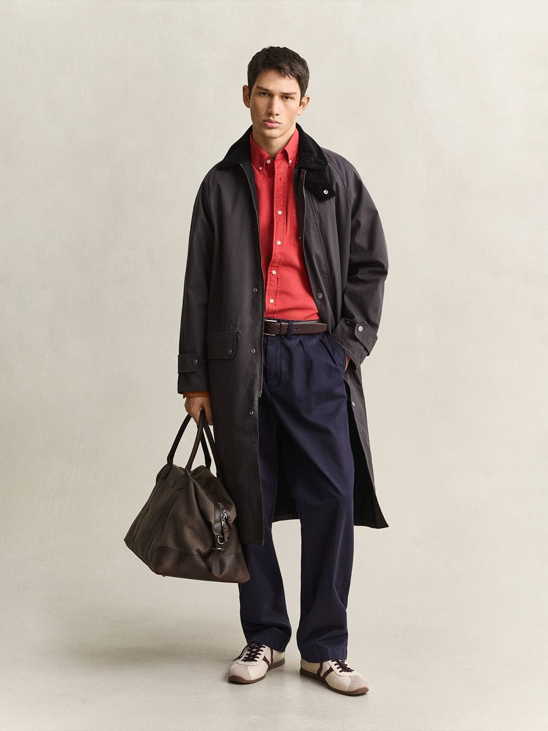 GANT Men Red Solid Regular Fit Twill Shirt