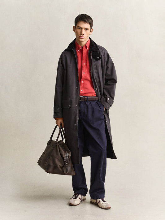 GANT Men Red Solid Regular Fit Twill Shirt