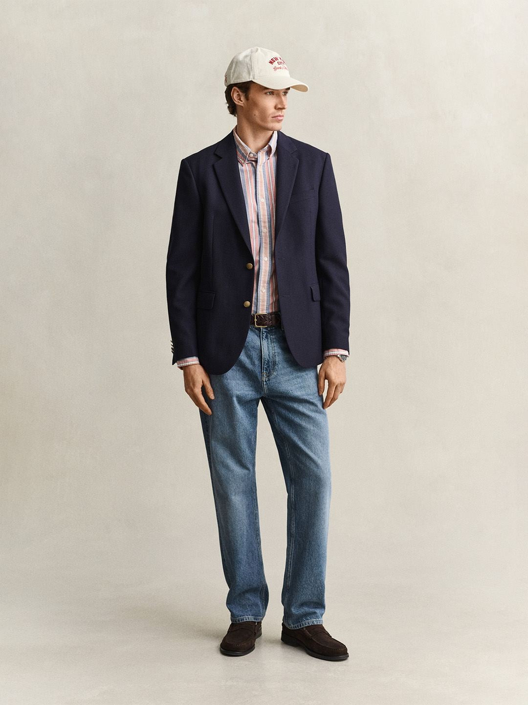 Gant Men Multicolour Striped Regular Fit Classic Oxford Shirt