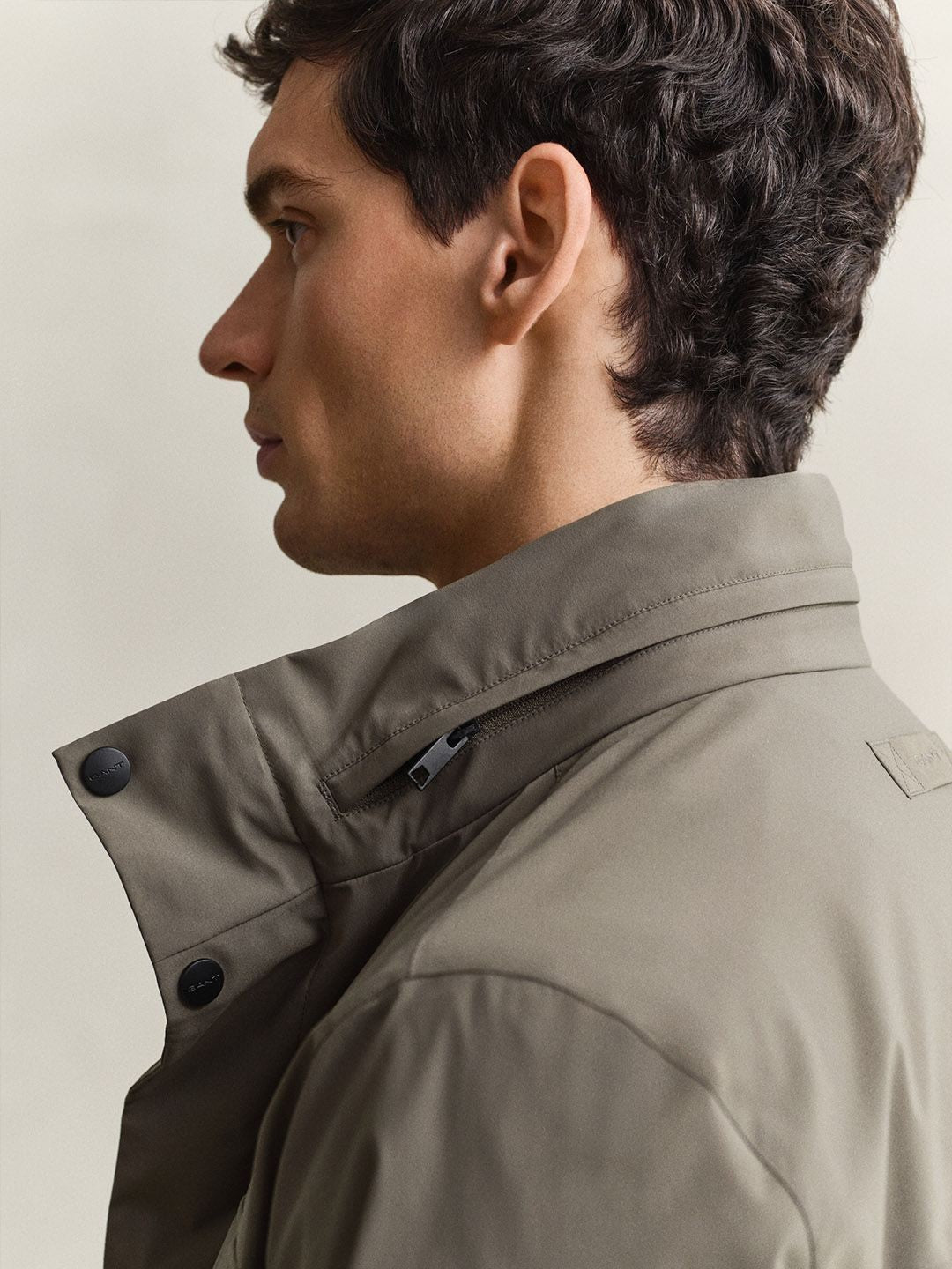 Gant Men Olive Solid Regular Fit Jacket