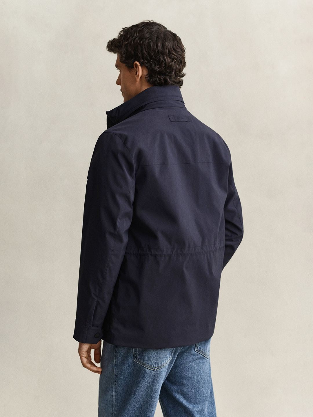 Gant Men Navy Blue Solid Regular Fit Jacket
