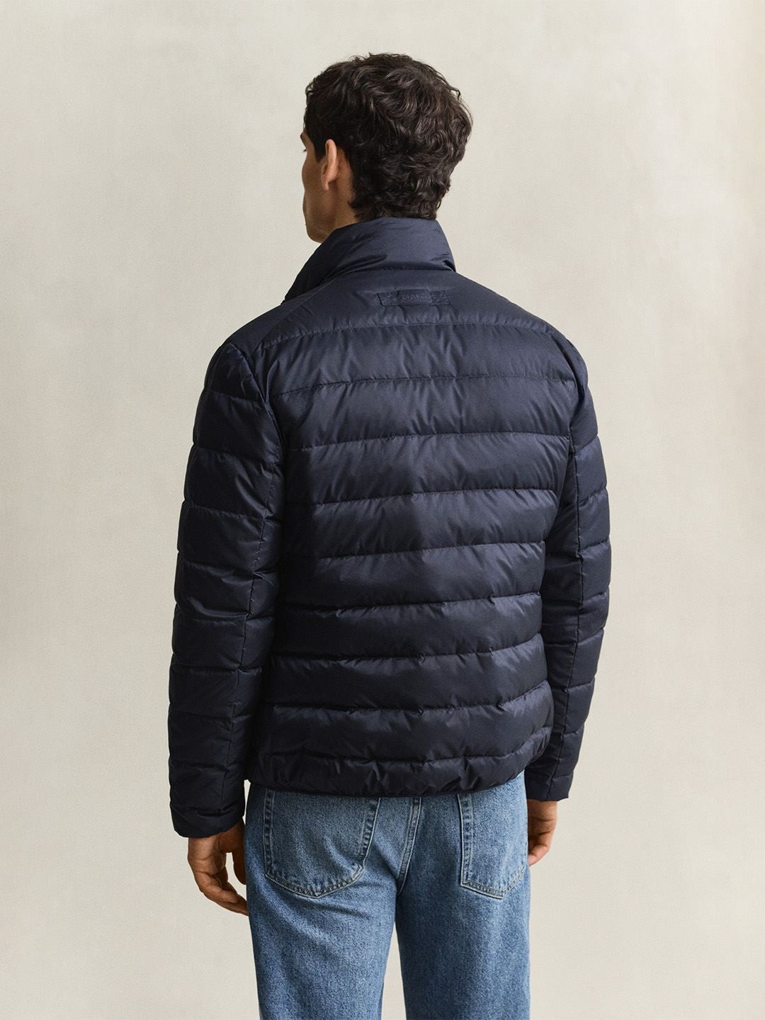 Gant Men Navy Blue Quilted Regular Fit Puffer Jacket