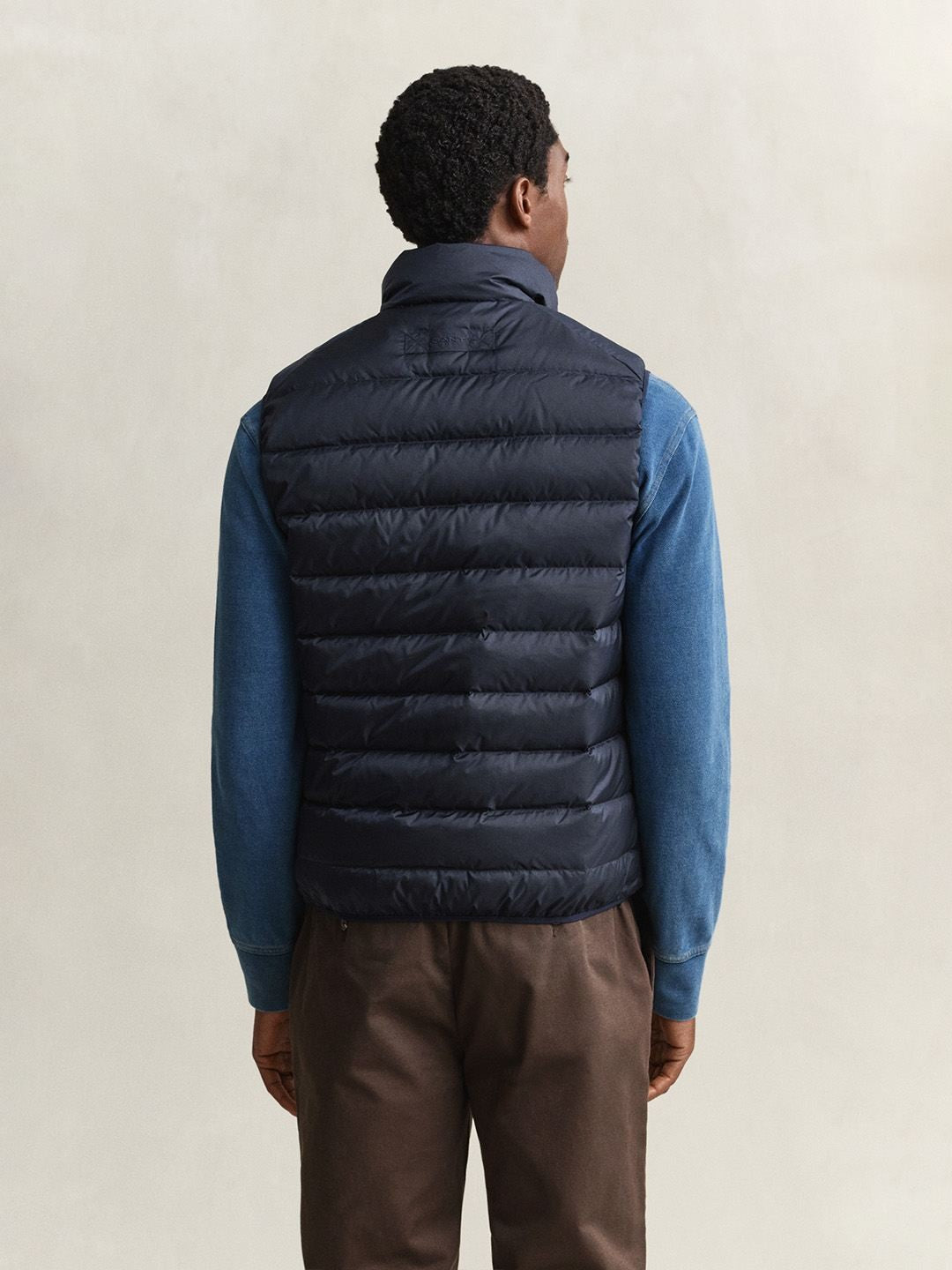 Gant Men Navy Blue Quilted Regular Fit Puffer Jacket