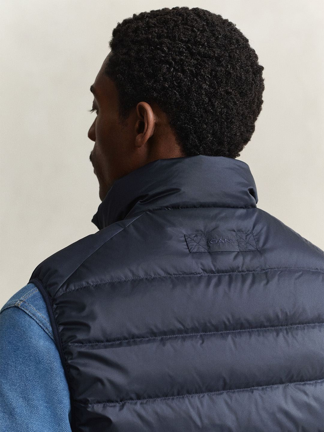 Gant Men Navy Blue Quilted Regular Fit Puffer Jacket