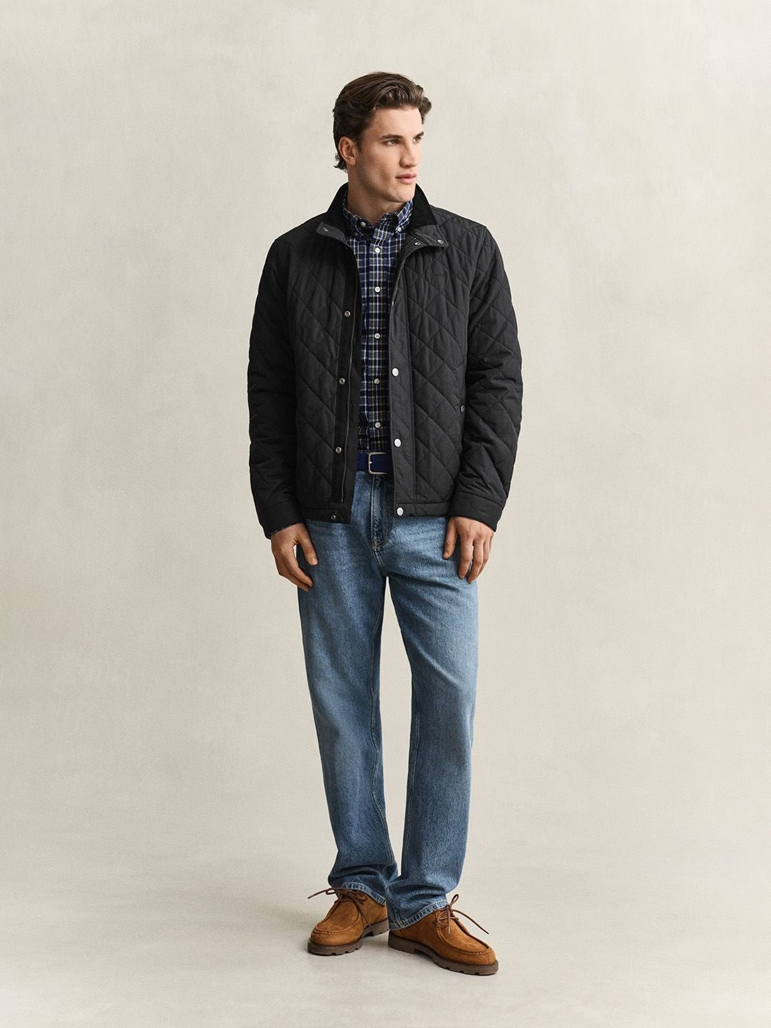 Gant Men Black Regular Fit Classic Quilted Jacket
