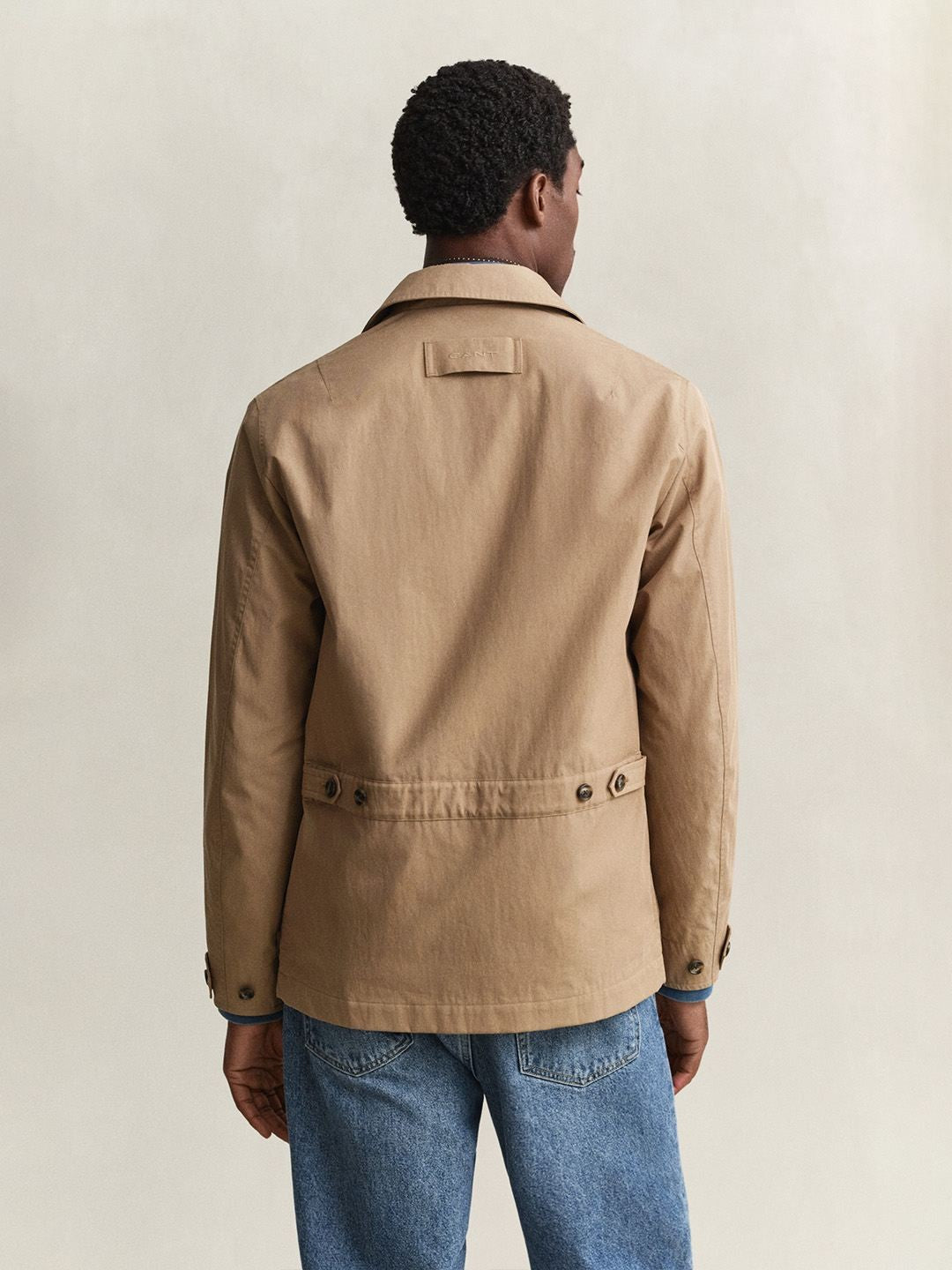 GANT Men Beige Solid Regular Fit Jacket