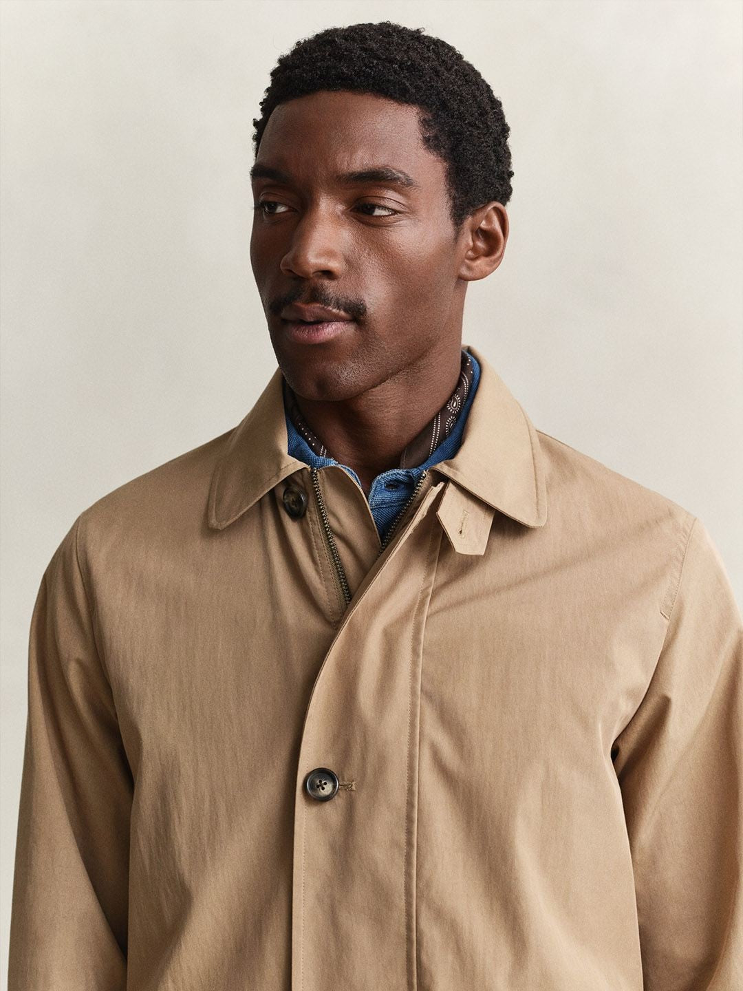 GANT Men Beige Solid Regular Fit Jacket