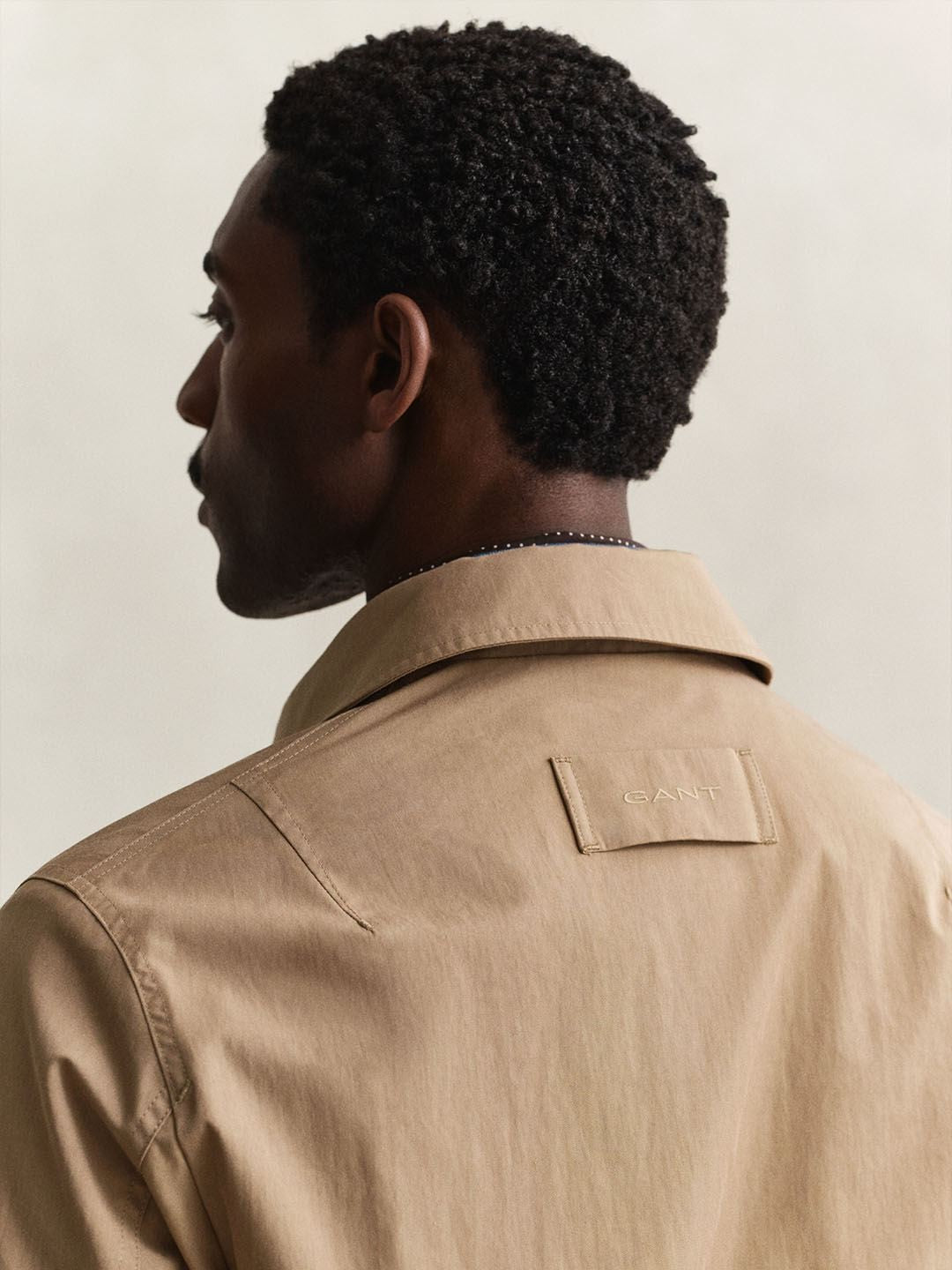 GANT Men Beige Solid Regular Fit Jacket