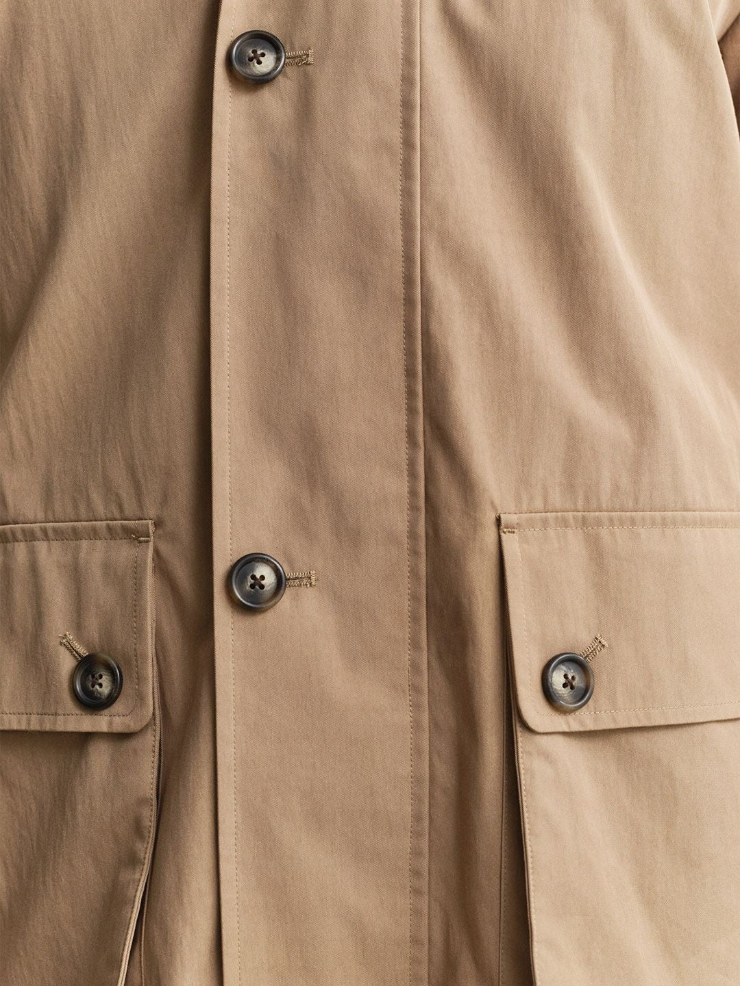 GANT Men Beige Solid Regular Fit Jacket