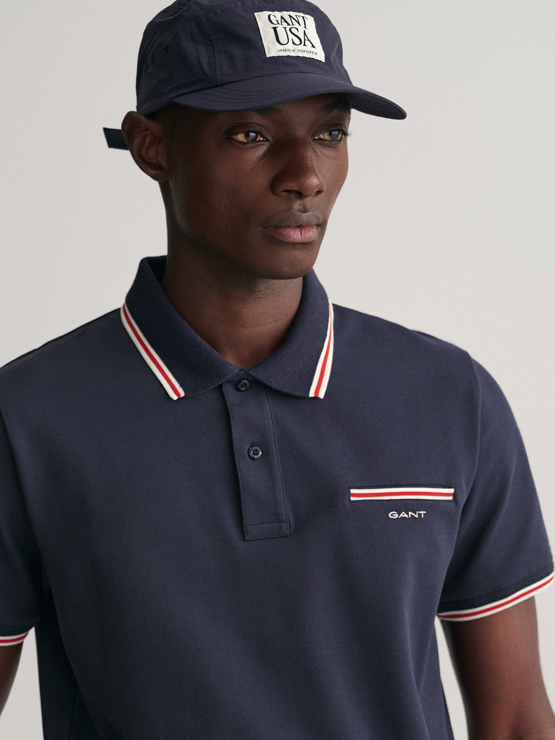 Gant Blue 3Color Tipping Regular Fit Pique Polo T-Shirt