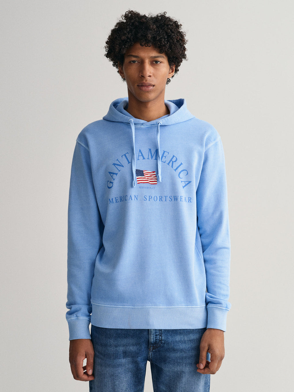 Shop Gant Men Printed Cotton Hooded Sweatshirt Online – Iconic India