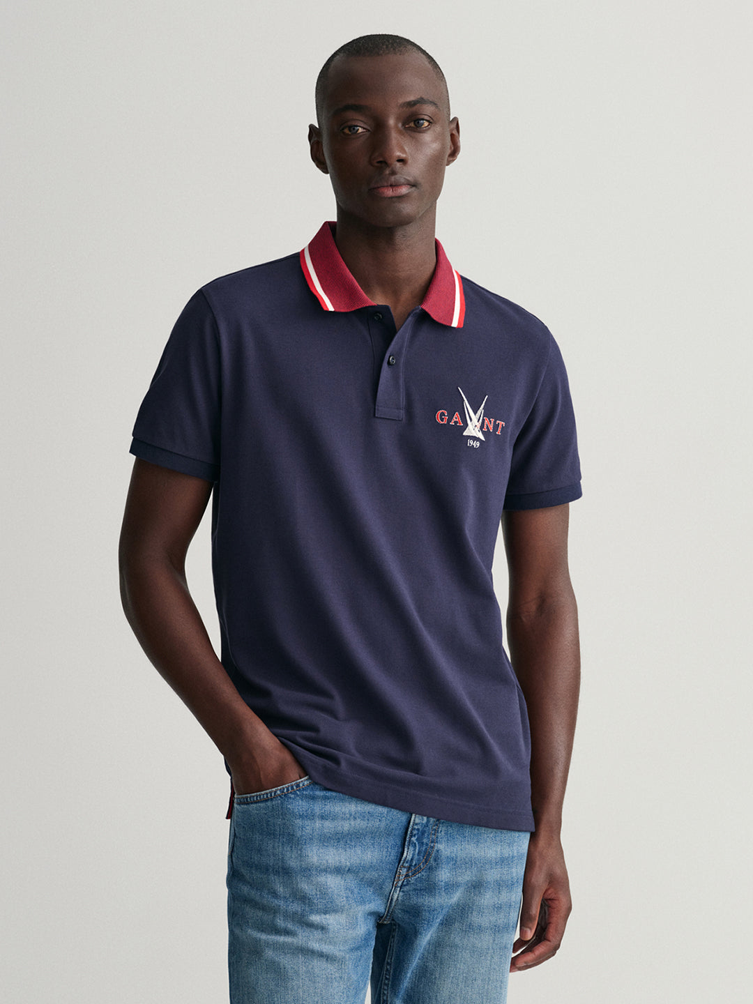 Gant Blue Sail Regular Fit Pique Polo T-Shirt