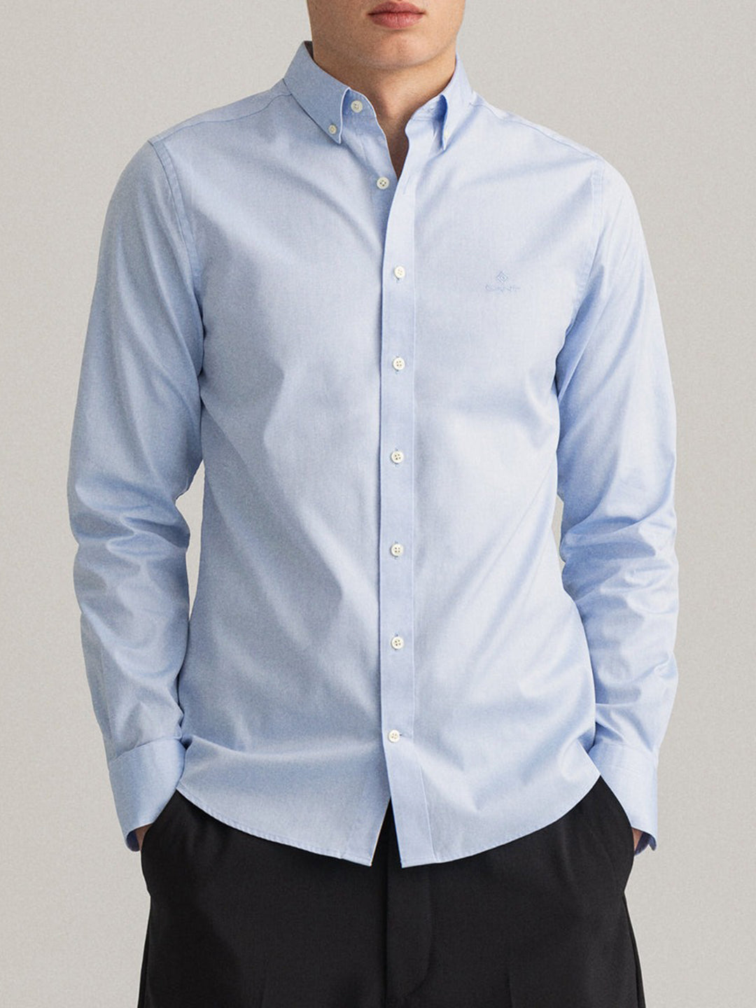 Gant Blue Pinpoint Oxford Clu Slim Fit Shirt
