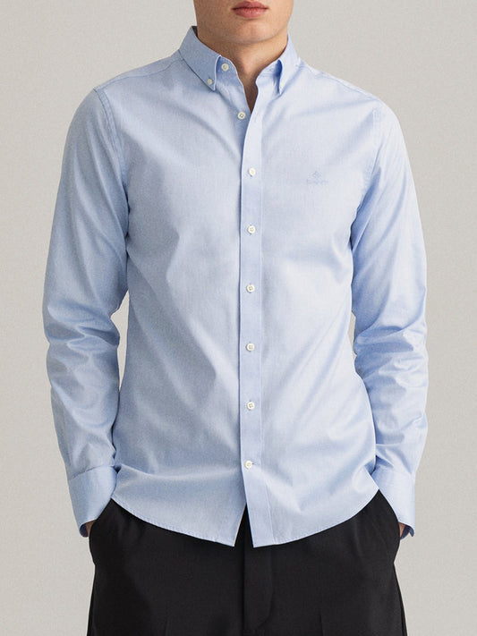 Gant Blue Pinpoint Oxford Clu Slim Fit Shirt