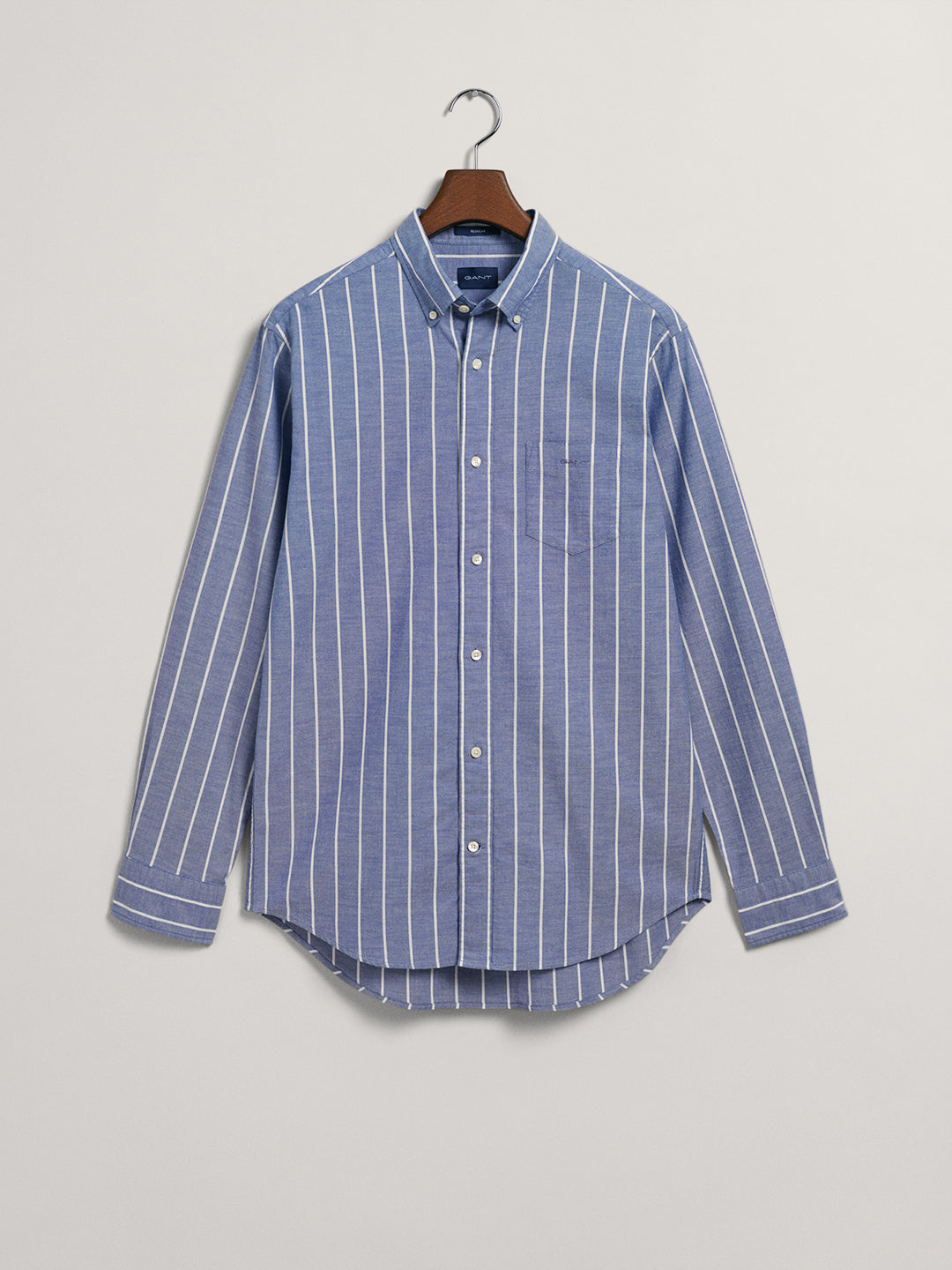 Gant Blue Oxford Striped Regular Fit Shirt