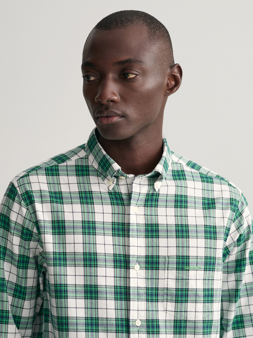 Gant Green Oxford Checked Regular Fit Shirt