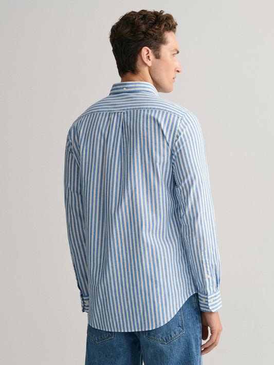 Gant Blue Striped Regular Fit Shirt