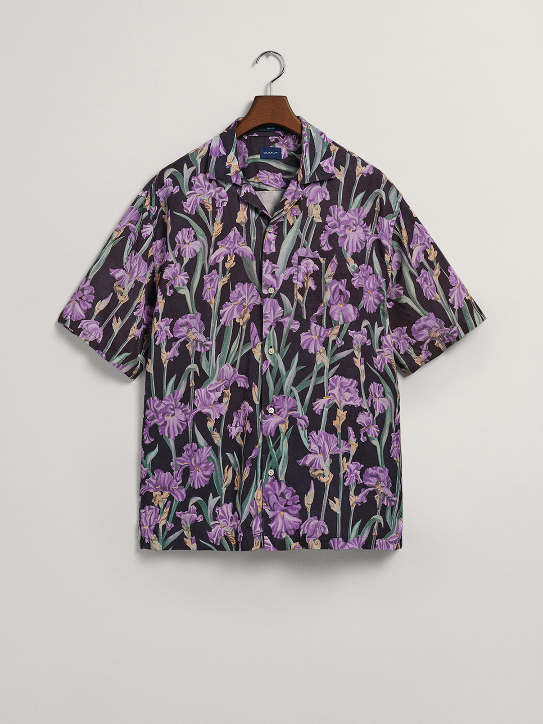 Gant Multi Iris Floral Print Relaxed Fit Linen Shirt