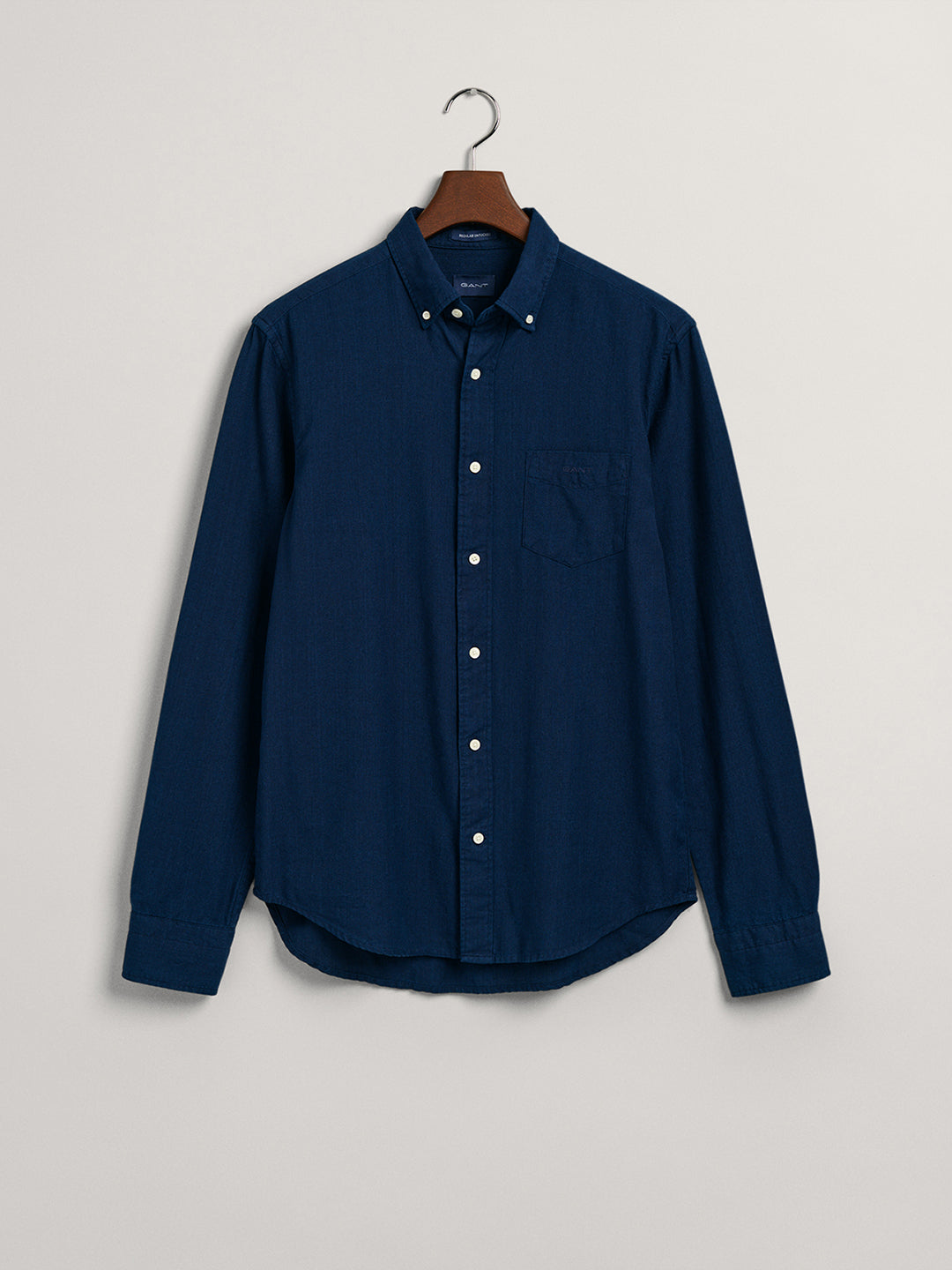 Shop Gant Blue Untucked Oxford Regular Fit Shirt Online – Iconic India