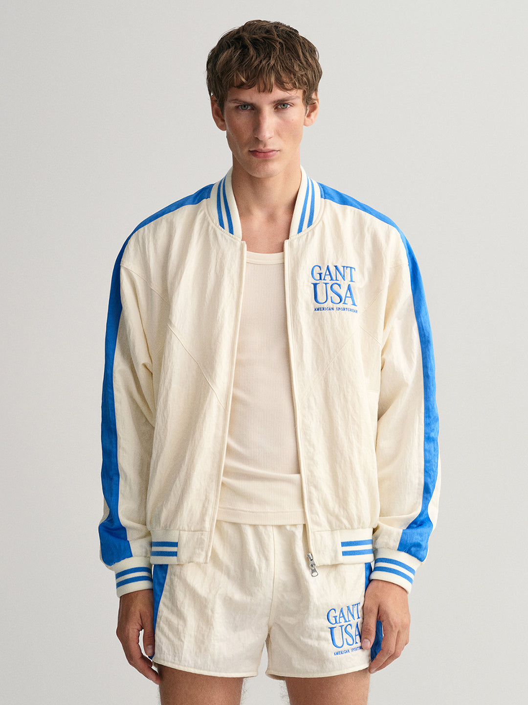 Gant Colourblocked Stand Collar Bomber Jacket