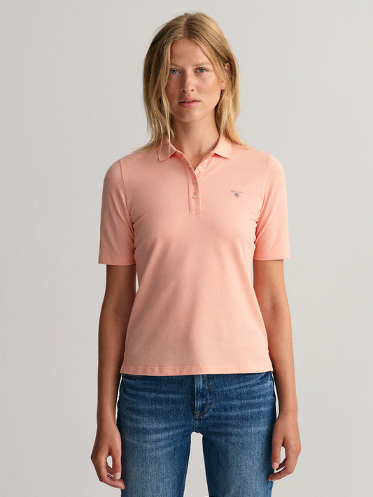 Gant Peach Preppy Regular Fit Polo T-Shirt