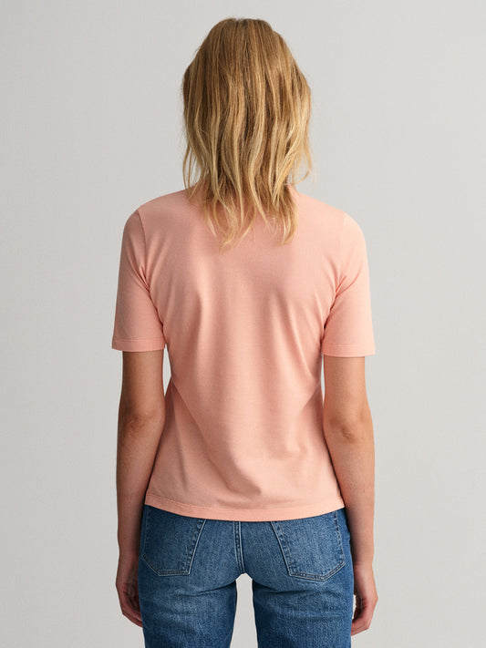 Gant Peach Preppy Regular Fit Polo T-Shirt