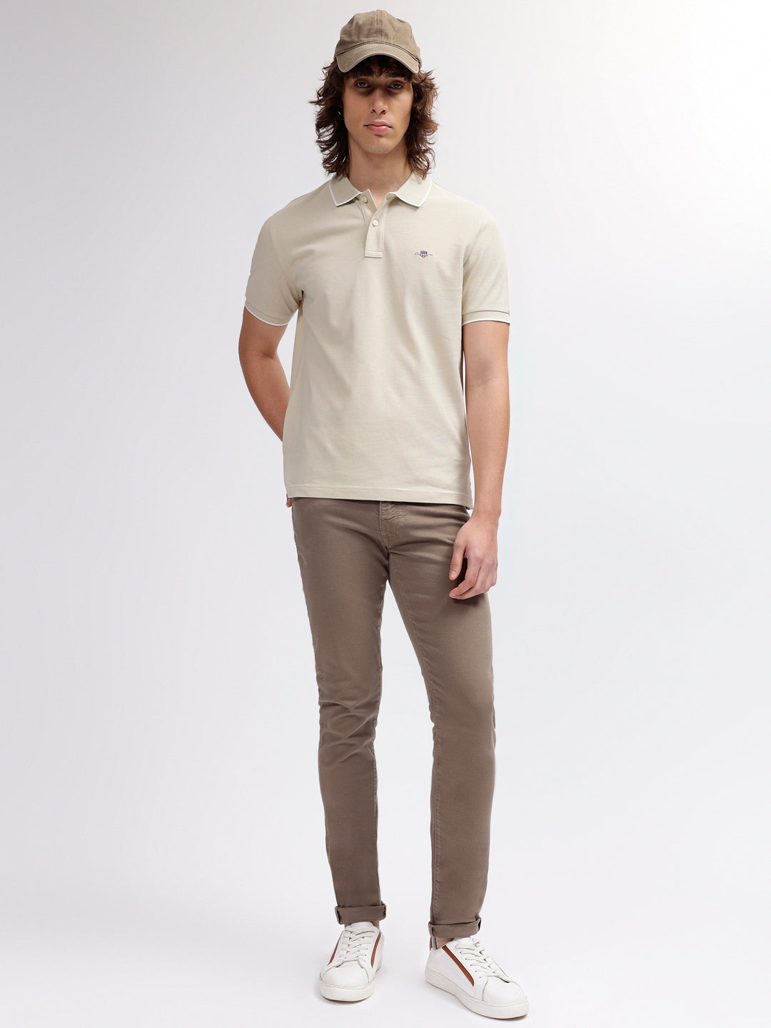 Gant Men Brown Solid Super Slim Mid Rise Jeans