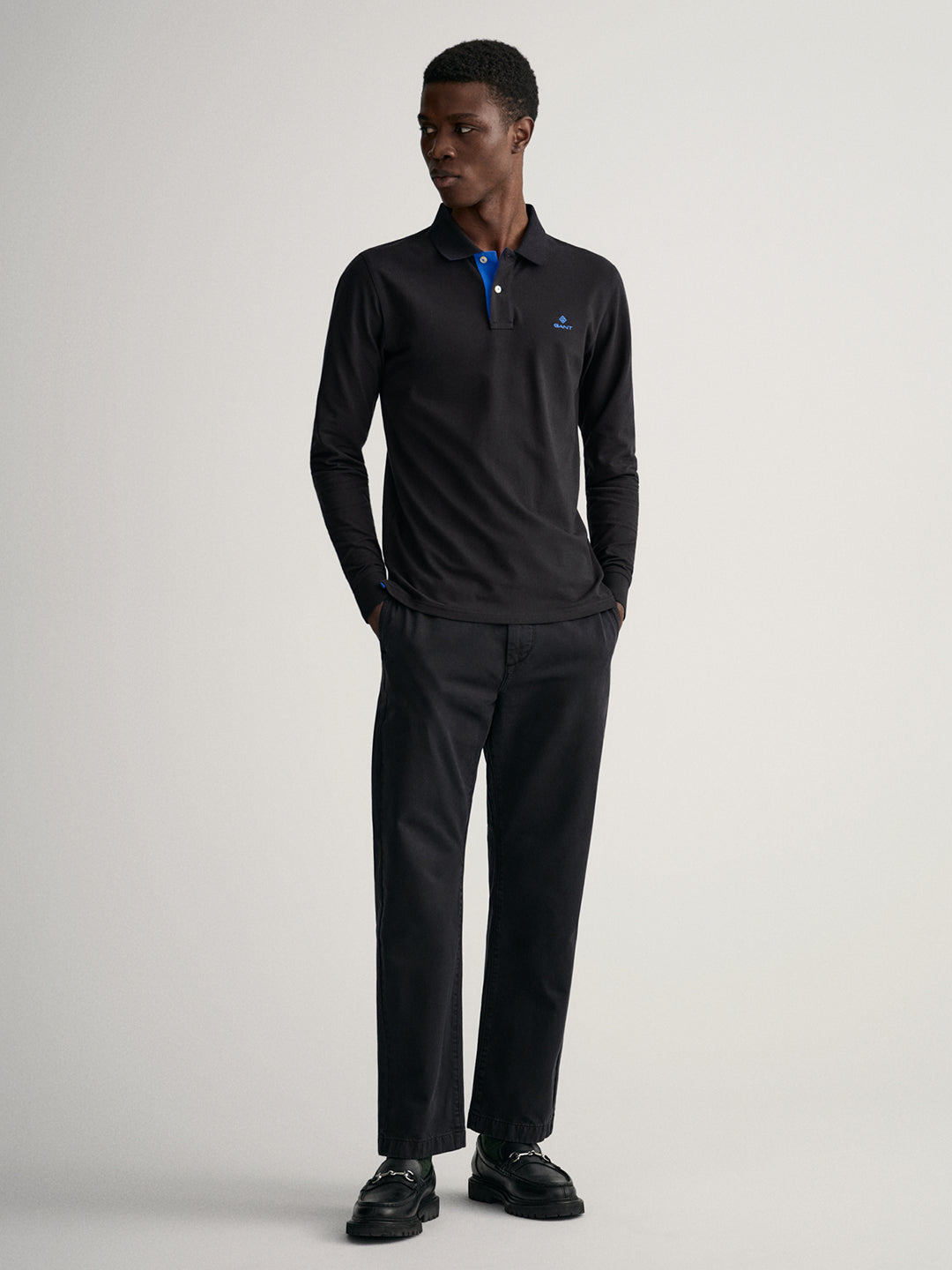 Gant Black Regular Fit Polo T-Shirt