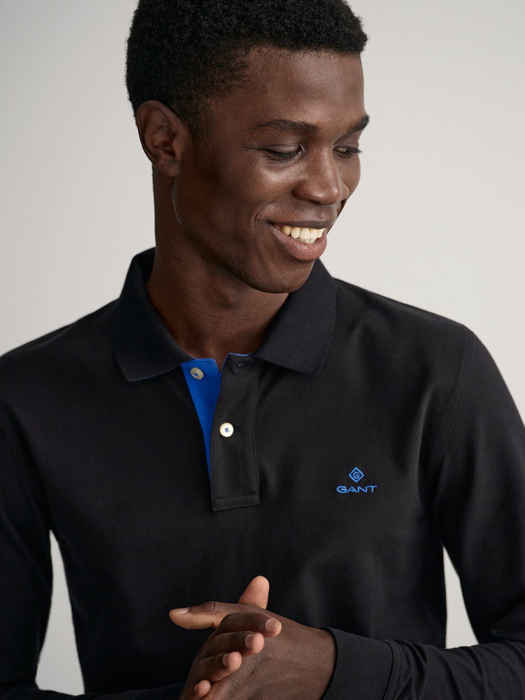 Gant Black Regular Fit Polo T-Shirt