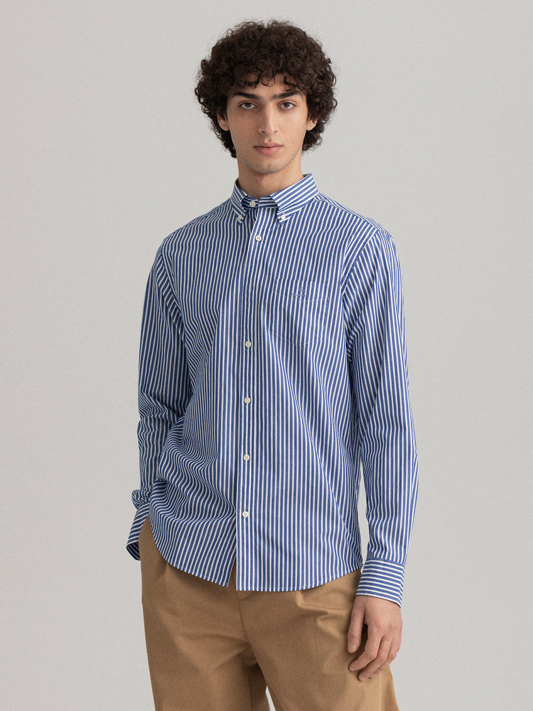 Gant Blue Striped Regular Fit Shirt