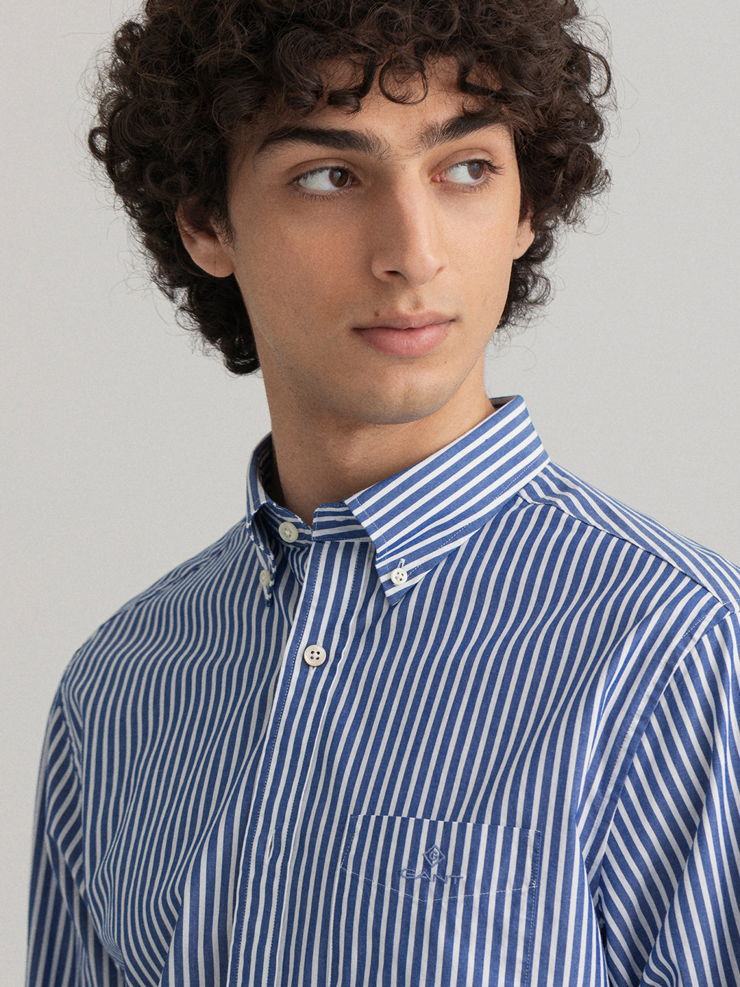 Gant Blue Striped Regular Fit Shirt