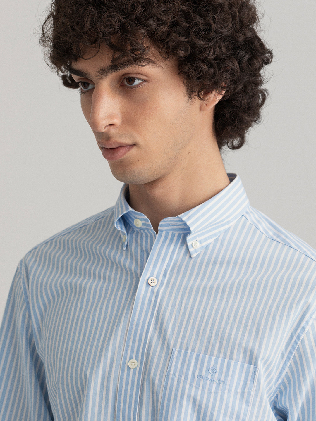 Gant Blue Striped Regular Fit Shirt