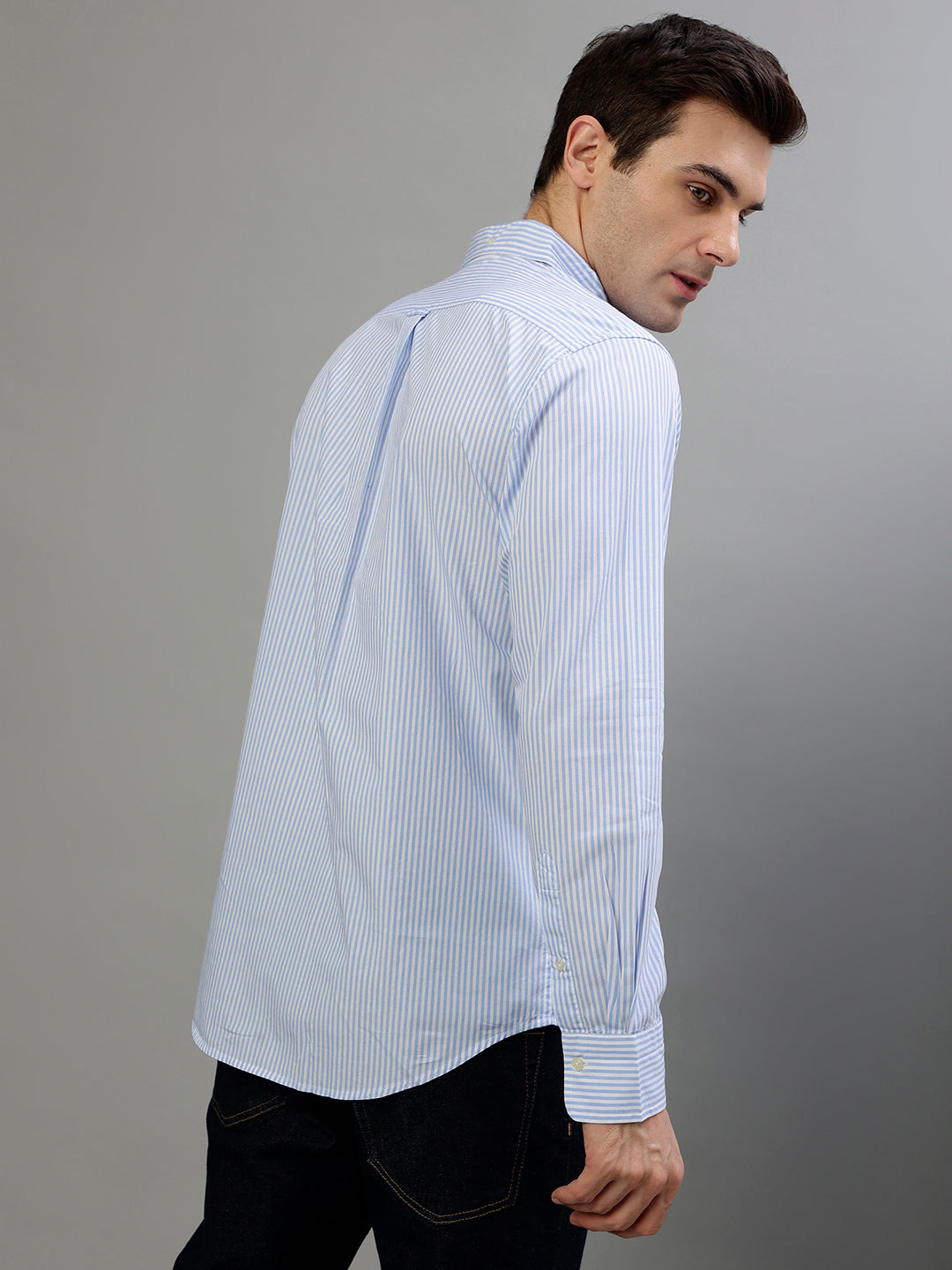 Gant Blue Striped Regular Fit Shirt