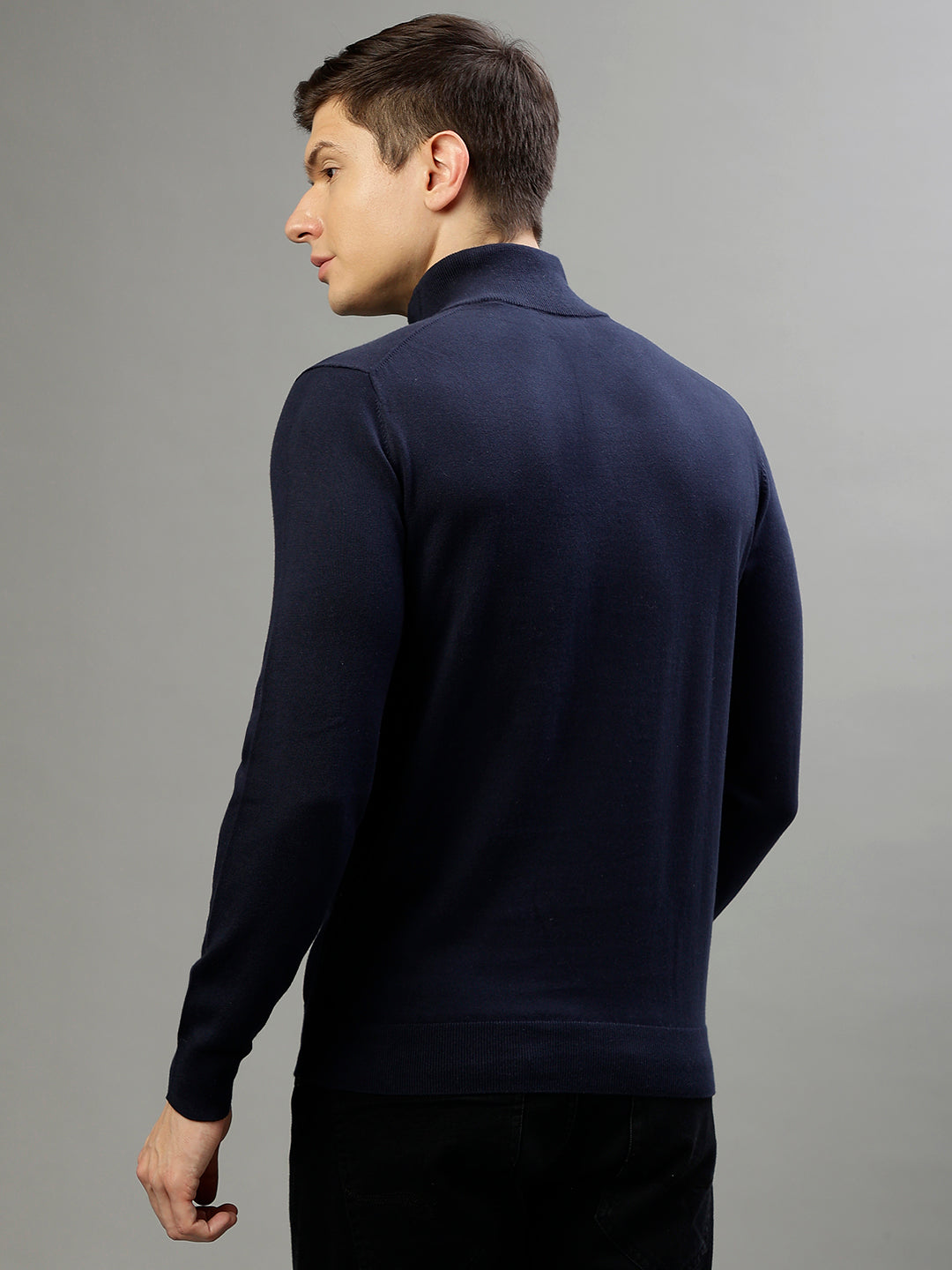 Gant Men Solid High Neck Long Sleeves Sweater