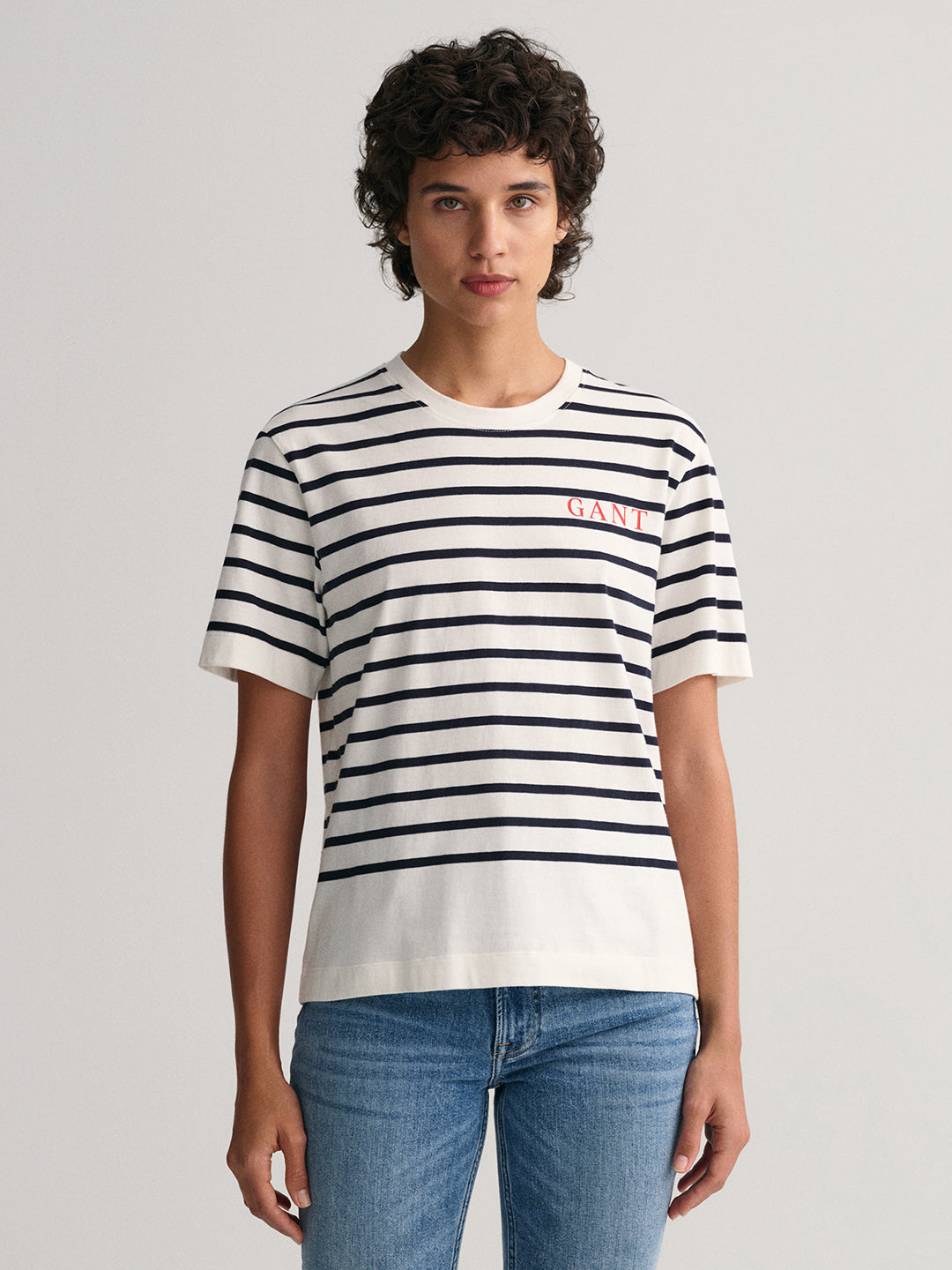 Gant Multi Preppy Striped Relaxed Fit T-Shirt