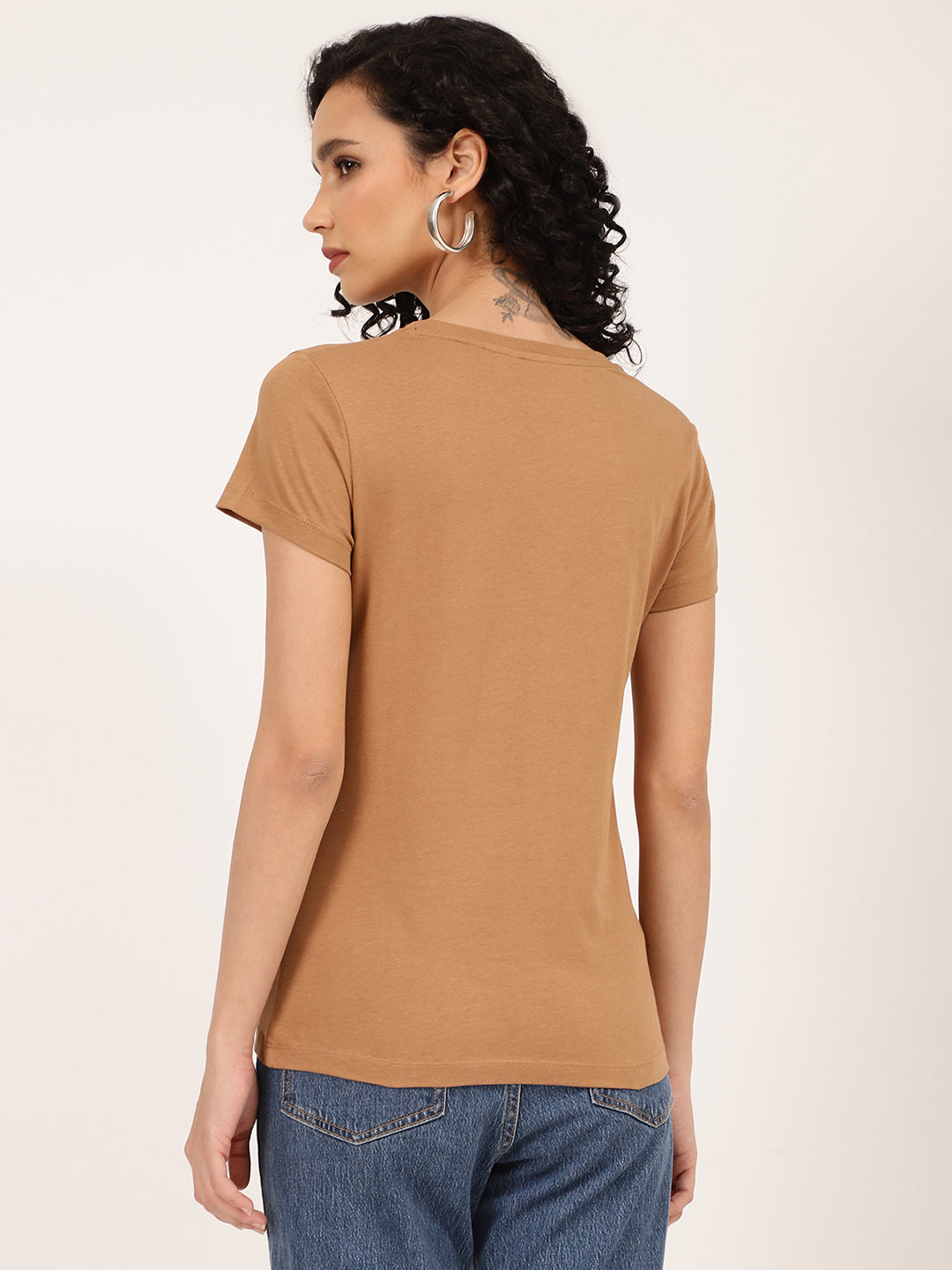 Gant Brown Logo Relaxed Fit T-Shirt