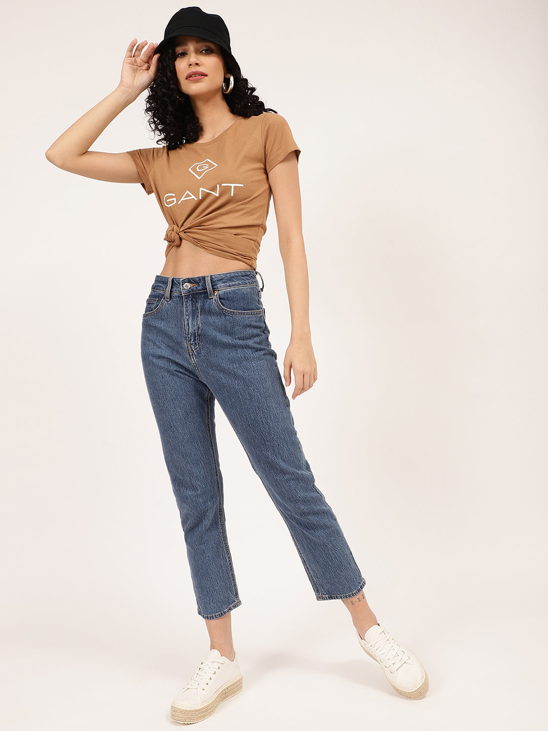 Gant Brown Logo Relaxed Fit T-Shirt