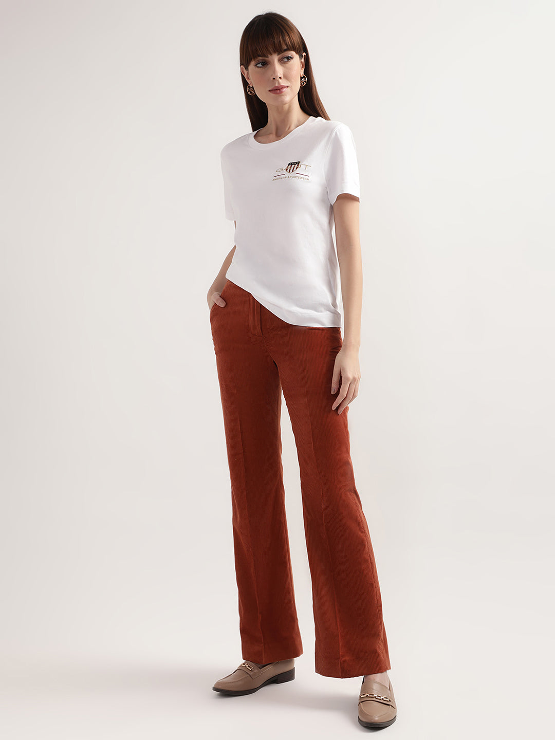 Gant White Regular Fit T-Shirt