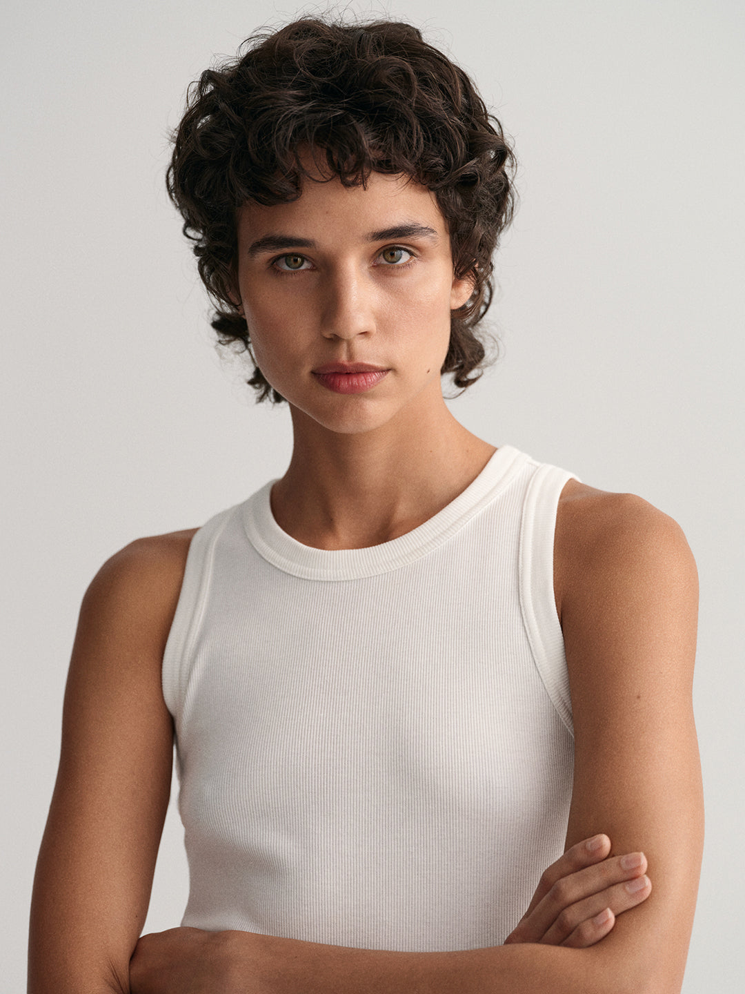 Gant White Preppy Slim Fit Tank Top