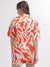Gant Women Orange Printed Short Sleeves Shirt