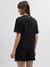 Gant Women Black Printed Round Neck Short Sleeves T-Shirt