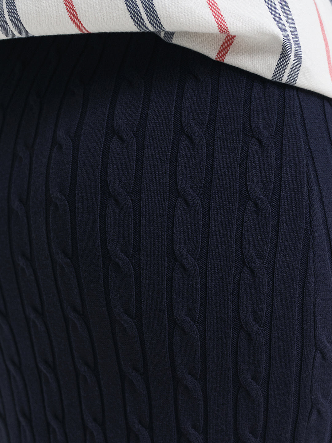 Gant Women Navy Blue Slim Fit Pencil Skirt