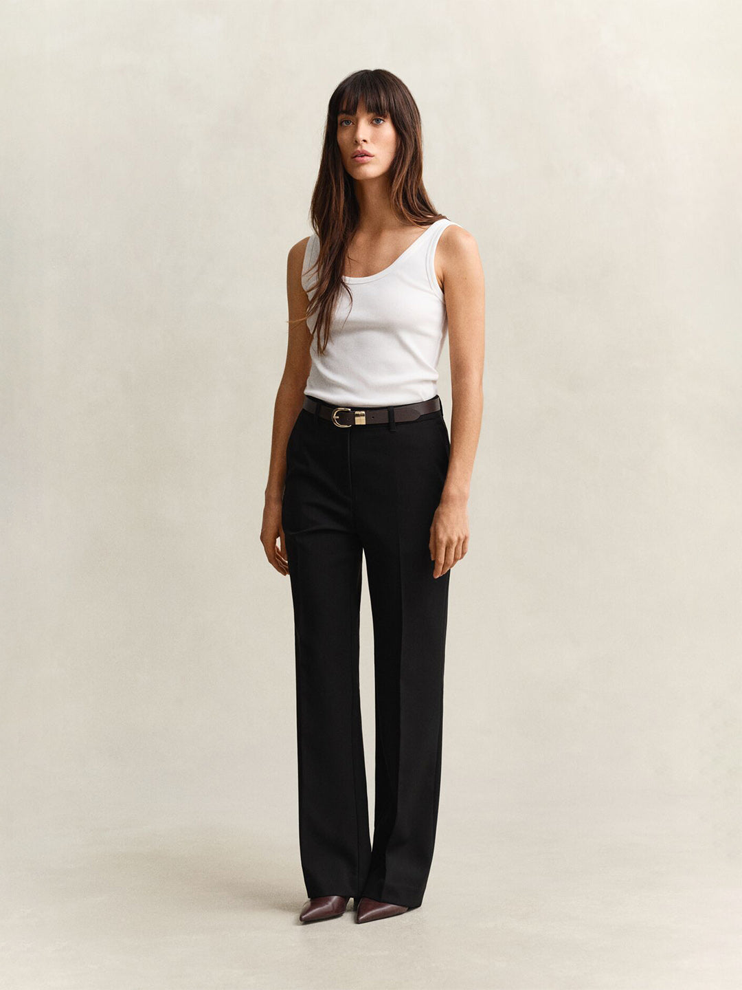 Gant Women Black Solid Slim Fit Trouser