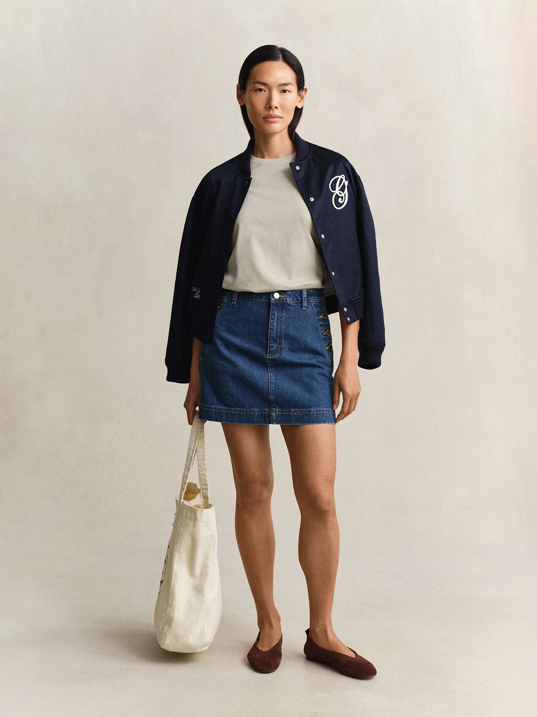 GANT Women Beige Regular Fit Shield T-Shirt