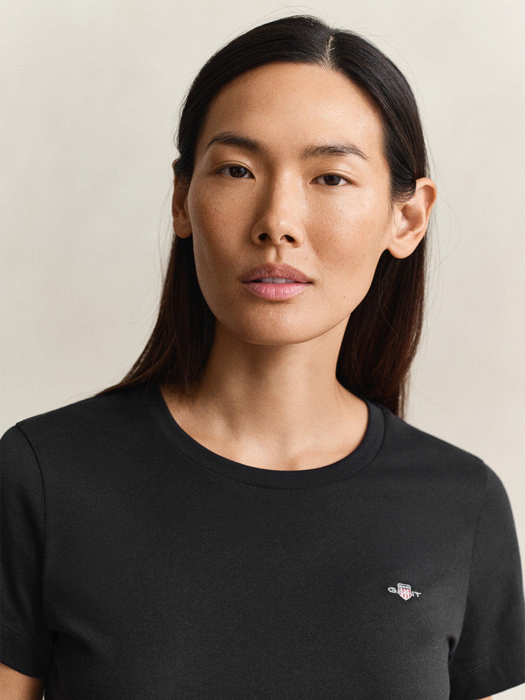 GANT Women Black Shield T-Shirt