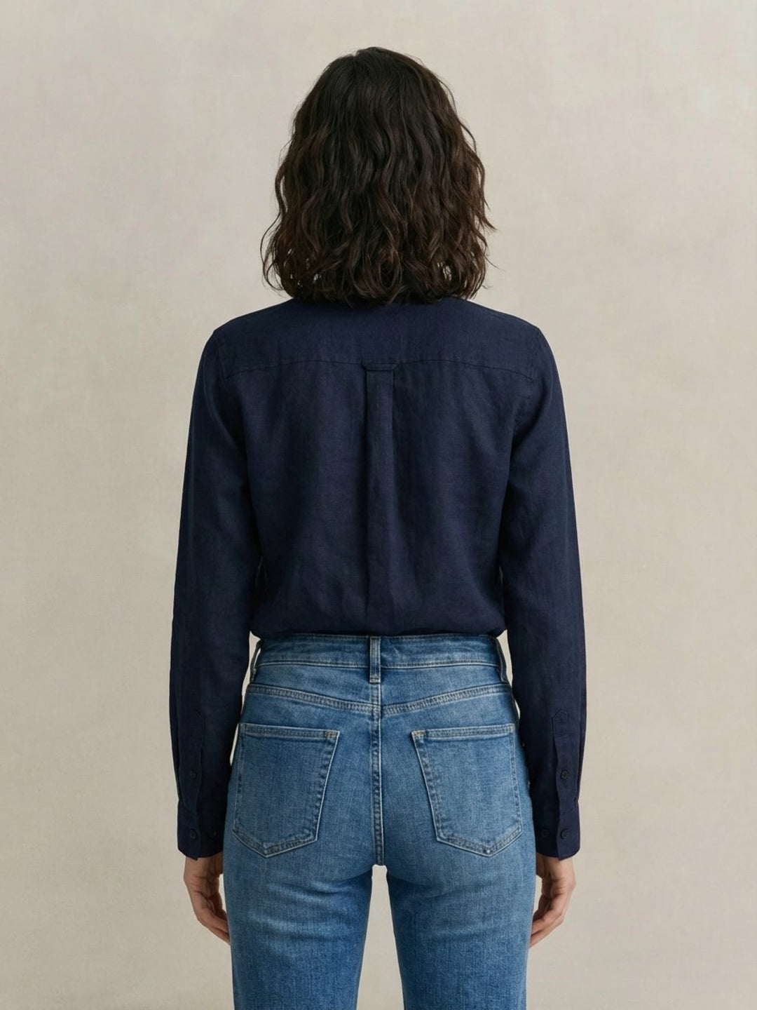 Gant Women Pure Linen Black Shirt
